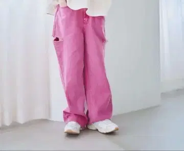 mite 핑크 데미지 가공 하이웨스트 데님