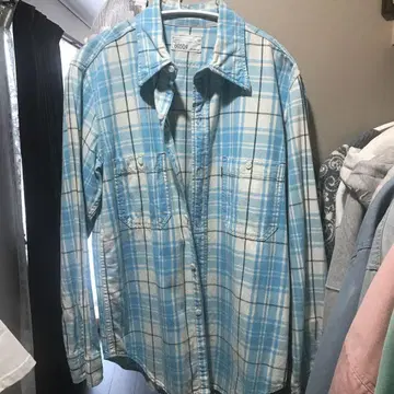 LEVIS 스카이블루 체크 플란넬 셔츠