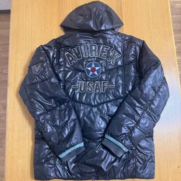 AVIREX USAF 다운 자켓 블랙 (XL)