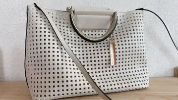 화이트 메쉬 디자인 숄더백 스콧 클럽