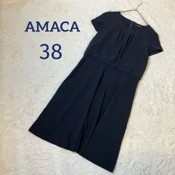 [새상품급] AMACA 아마카 포멀 원피스 네이비 38