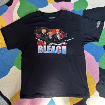 BLEACH 캐릭터 티셔츠 XL 블랙 구제 의류