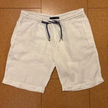 새상품급 ZARA MAN BASIC 자라 린넨 하프 팬츠 마 100%
