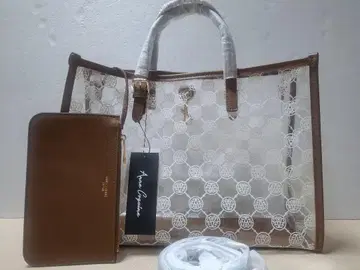 앤코키누 클리어 토트백 파우치 숄더 스트랩 포함
