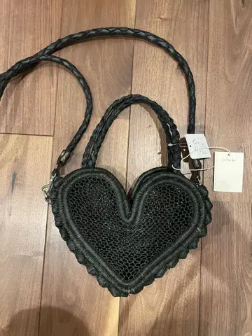 SeaRoomlynn 라피아 하트 미니백