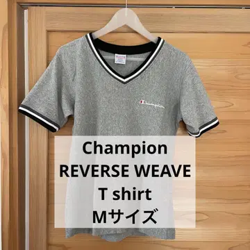 champion reverse weave V넥 반팔 티셔츠