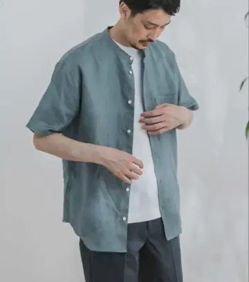 실켓 린넨 밴드 카라 셔츠 URBAN RESEARCH DOORS 38