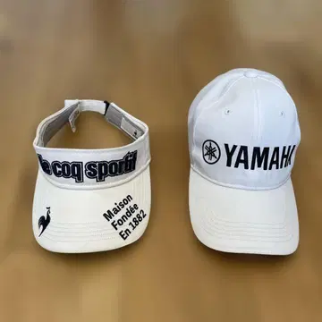 YAMAHA 캡 & 르꼬끄 바이저 화이트 네이비 세트