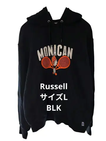 Russell 00년대 풀오버 후드티 인디언 헤드 블랙 L