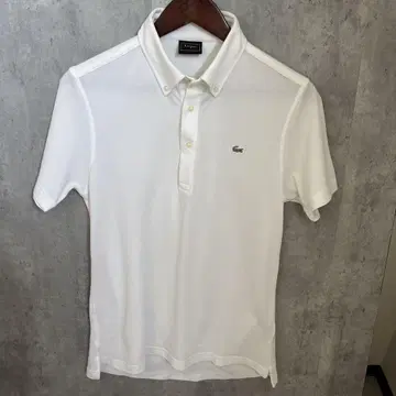 LACOSTE 라코스테 실버 와니 버튼 다운 피케 셔츠 화이트