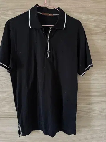 BALLY 블랙 피케 셔츠