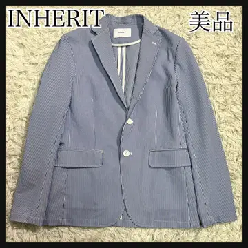[새상품급] INHERIT 테일러드 자켓 스트라이프 시어서커 세탁 가능