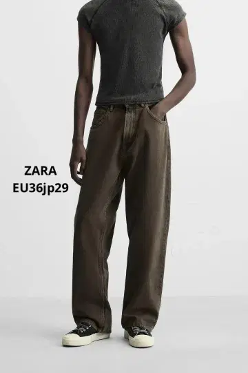 ZARA 자라 그라데이션 BAGGY FIT 데님 팬츠 EU36