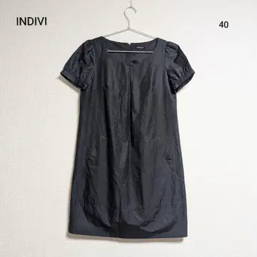 0106 INDIVI 인디비 퍼프 슬리브 원피스 40 사이즈