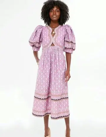 Sea New York lilac perry border 원피스
