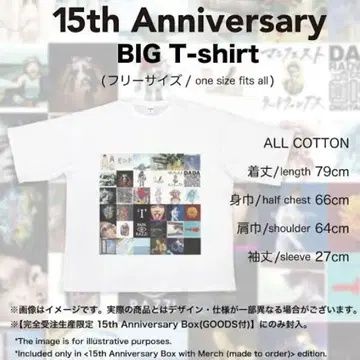 RADWIMPS 15주년 티셔츠 래드윔프스