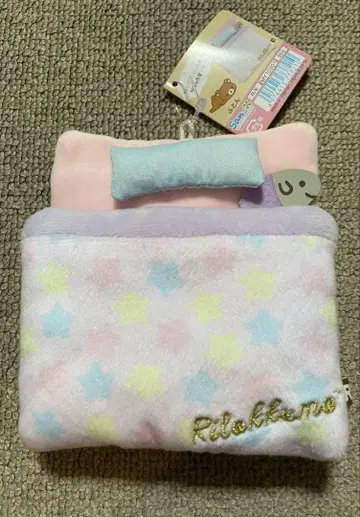 리락쿠마 언제나 함께 이불 별 패턴