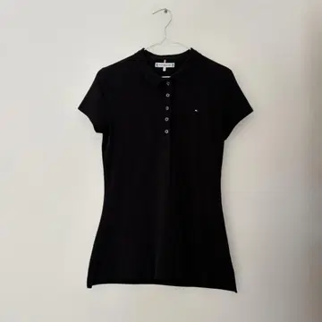 Tommy Hilfiger 블랙 반팔 피케 셔츠