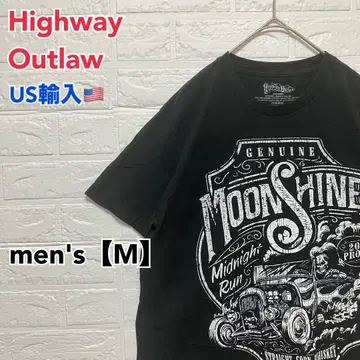 T545 [US 수입] 프린트 티셔츠 블랙 계열 men's [M]