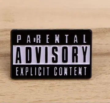 PARENTAL ADVISORY 핀 배지
