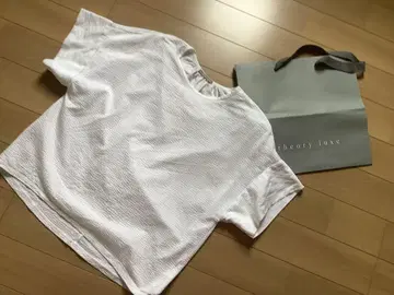 theory luxe 화이트 반팔 셔츠