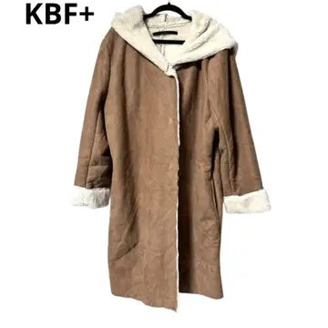 KBF+ 후드 페이크 무스탕 코트