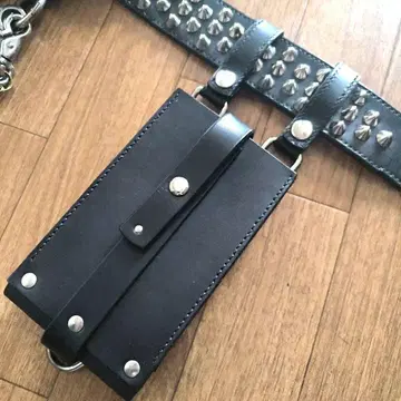 가죽 스마트폰 홀더 블랙