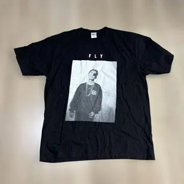 시미즈 쇼타 FLY 프린트 블랙 티셔츠 XL