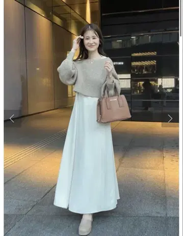 전 골격 우승 세트 원피스 베이지