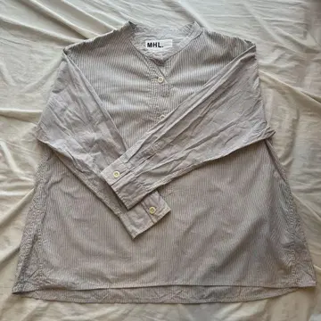 [ SALE ] MHL. 스트라이프 패턴 긴팔 버튼 셔츠 II