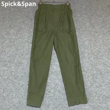 Spick&Span 올리브 그린 투 턱 치노 팬츠