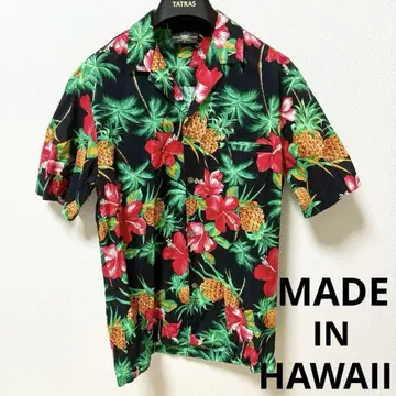 MADE IN HAWAII 트로피컬 패턴 알로하 셔츠 반팔