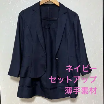 [상하의 세트] 네이비 스커트 수트 M~L
