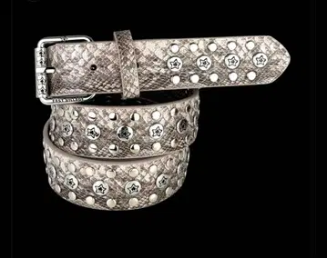 STAR TEAM STUDDED SNAKE BELT SAND