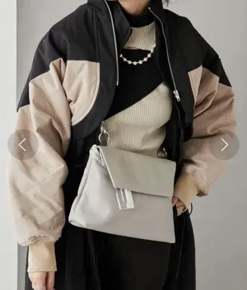 ear PAPILLONNER 2WAY 수지 참 플랩 숄더백