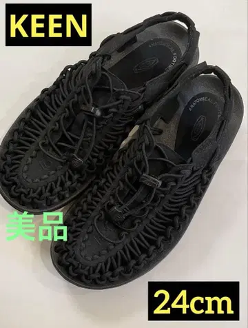 새상품급 KEEN 킨 UNEEK 유니크 샌들 24cm 블랙