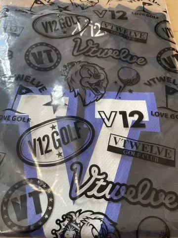 V12 골프 남성용 반팔 모크넥 셔츠 L 사이즈