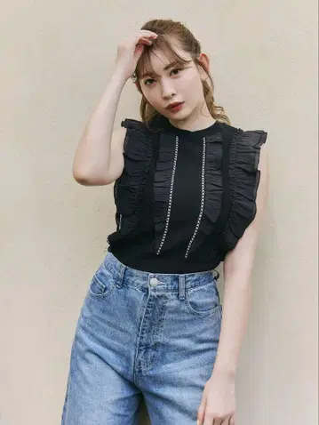 하립투 Airy Brush Knit Top