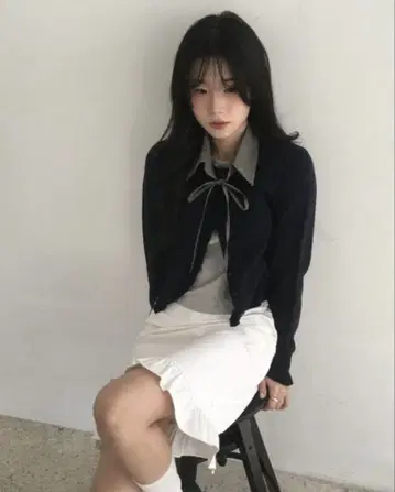 moroi 미디엄 프릴 스커트 화이트 한국