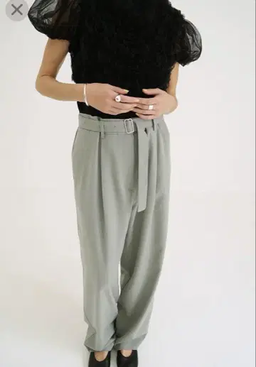 CLANE WAIST BELT DAD PANTS