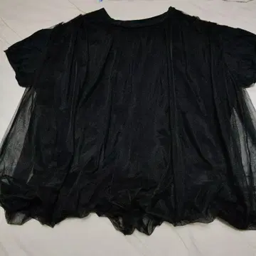 Margaux Vintage 블랙 시스루 반팔