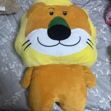타베코 동물 와쿠데카 봉제 인형 쿠션 사자군 미사용