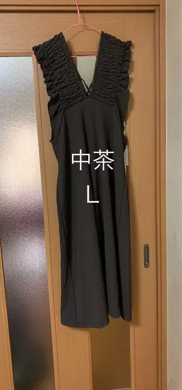 시마무라 BlueStrive 셔링 원피스 브라운 L 사이즈