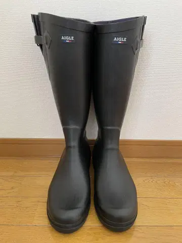 AIGLE 레인부츠 블랙 24.5cm 장화 롱부츠