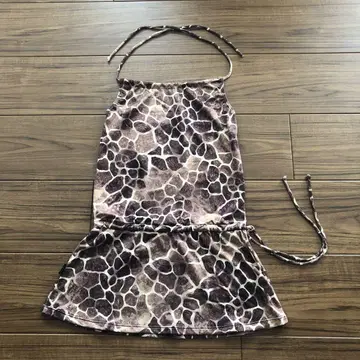 미카란세 기린 패턴 슬리브리스 튜닉 M 프리
