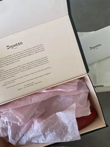 repetto 레인 발레 슈즈 레드