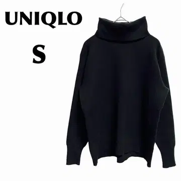 UNIQLO/유니클로 [ S ] 니트/스웨터 터틀넥 블랙 긴팔