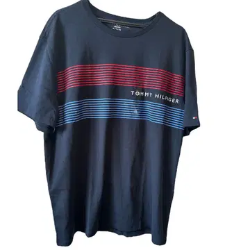 [새상품] TOMMY HILFIGER 네이비 스트라이프 티셔츠 XL