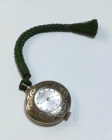 [작동품] SEIKO 회중시계 일본 의류 수동 와인딩 실버 컬러