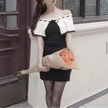 amerge offshoulder mini ribbon onepiece